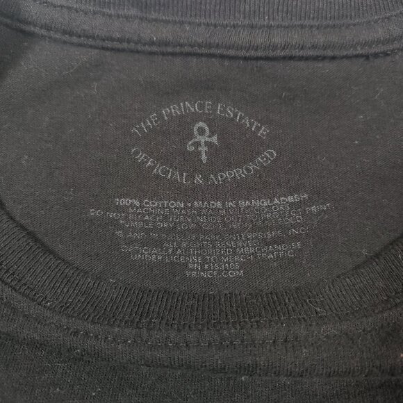 Prince and The Revolution Estate Approved Purple Rain T-Shirt Black Size Large - Picture 3 of 5